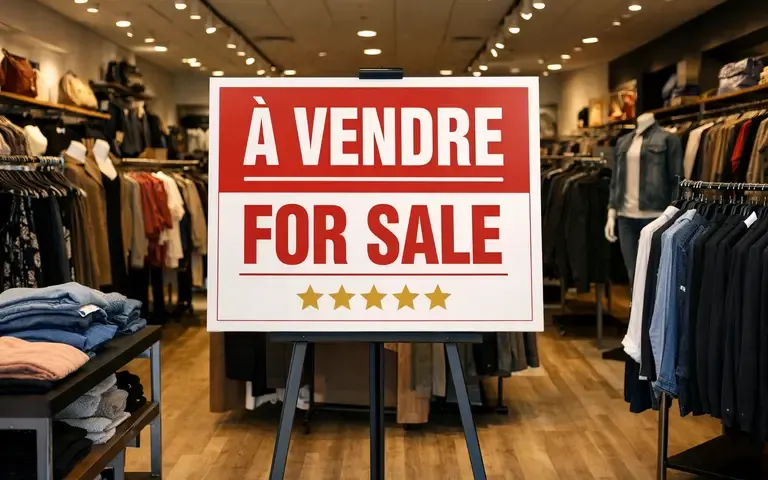 Vente de Boutique de Vêtements de plus de 35 ans (Montréal)
