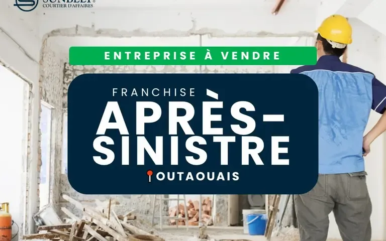 *OFFRE ACCEPTÉE* FRANCHISE APRÈS-SINISTRE 15 ANS. CA 1,5M $ . OUTAOUAIS