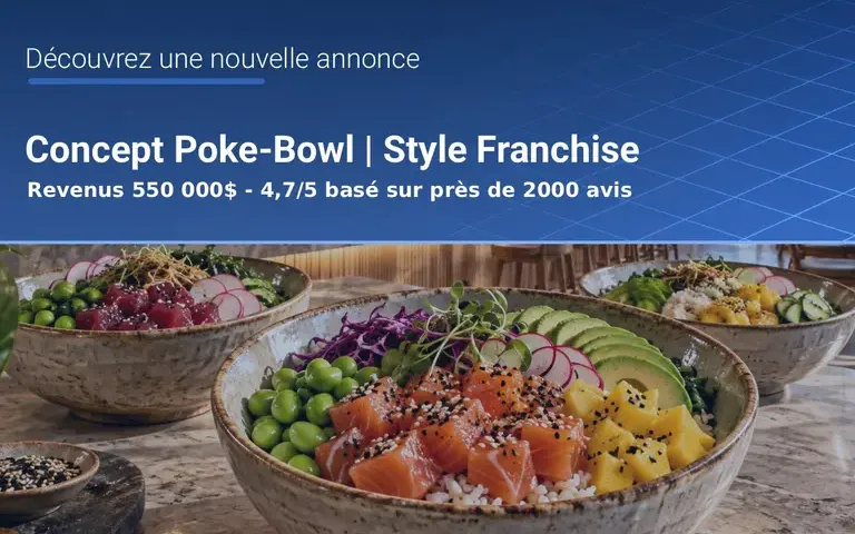 EC35389 - Concept Poke-Bowl | Style Franchise | Centre-Ville de Montréal