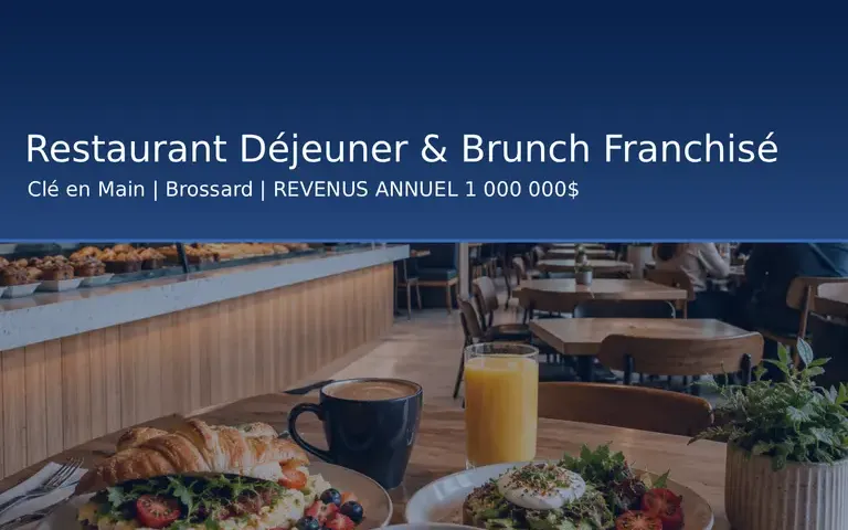 EC89089 - Restaurant Déjeuner & Brunch Franchisé de Renommée | Clé en Main | Brossard