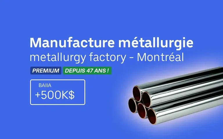 EC74687 - Entreprise industrielle de traitements du Métal , Rentable et solidement établie BAIIA 500K$