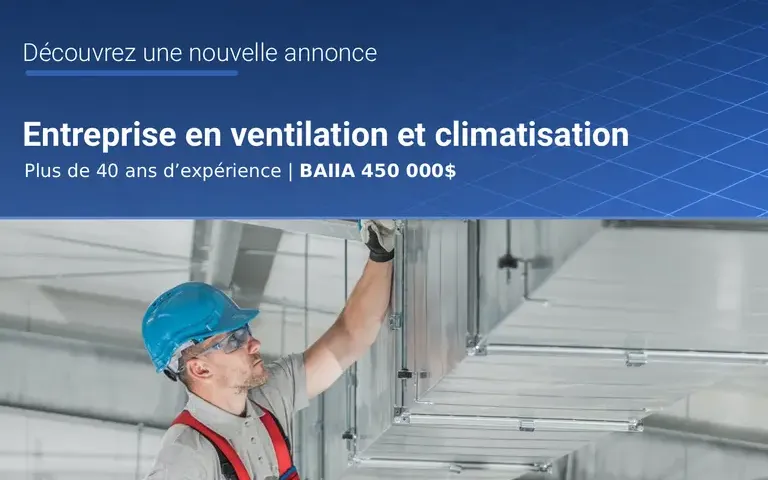 EC68491 - Entreprise de ventilation et solutions mécaniques du bâtiment | Plus de 40 ans d’expérience | Bas-Saint-Laurent  | BAIIA 450 000$