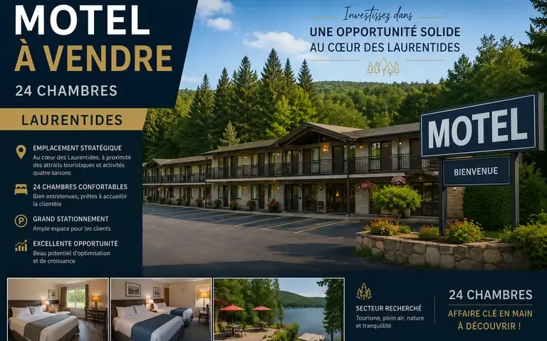 Motel a vendre Laurentides - proche de Mt-Tremblant