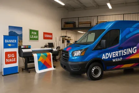 Leader local en publicité adhésive et impression grand format – Mettez votre marque en grand.